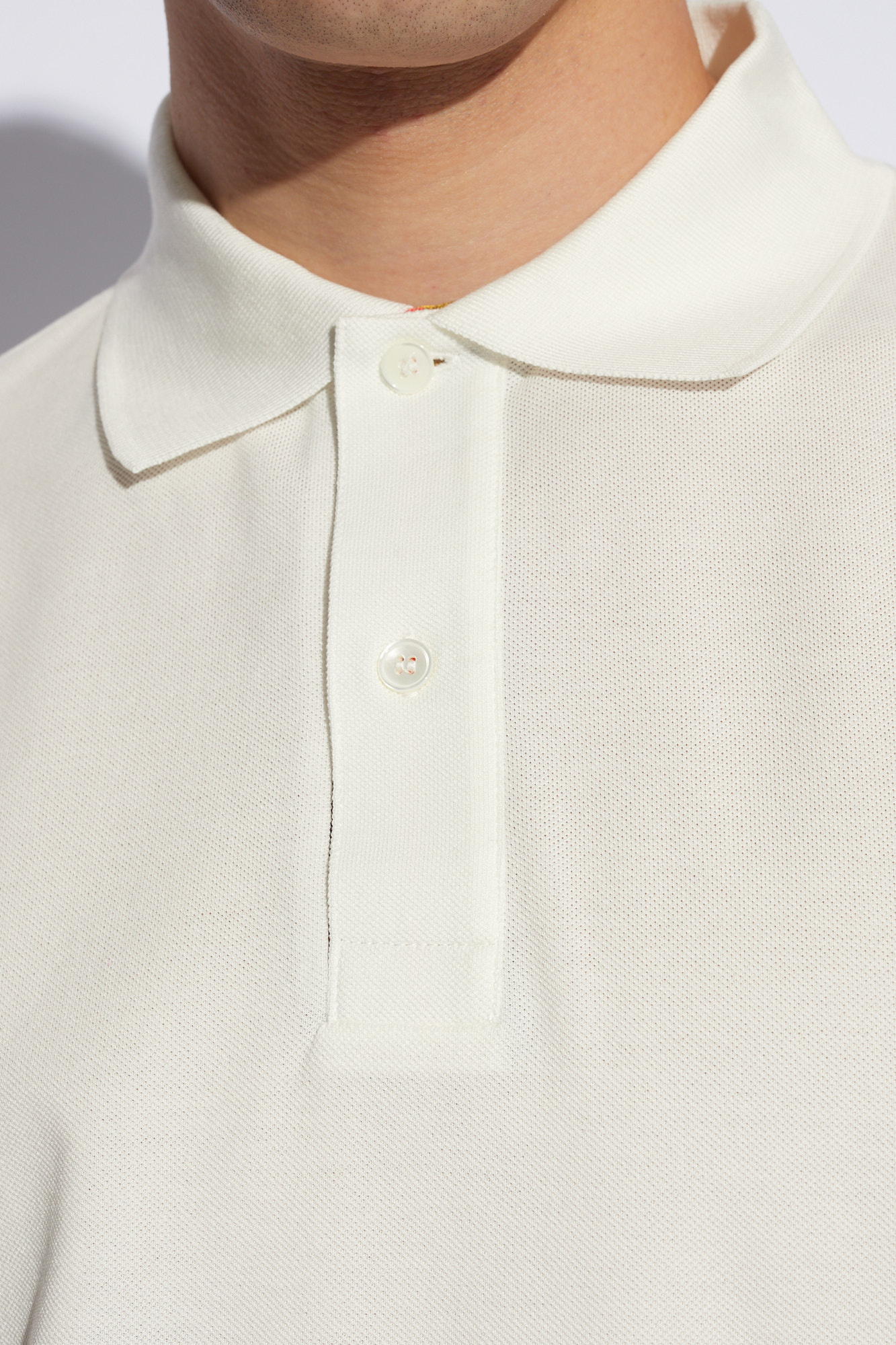 Tシャツ・カットソー Paul Smith SS25 COTTON POLO (M1R 698PP L00086 36A) Navy Cotton 'Artist Stripe' Placket Polo Shirt